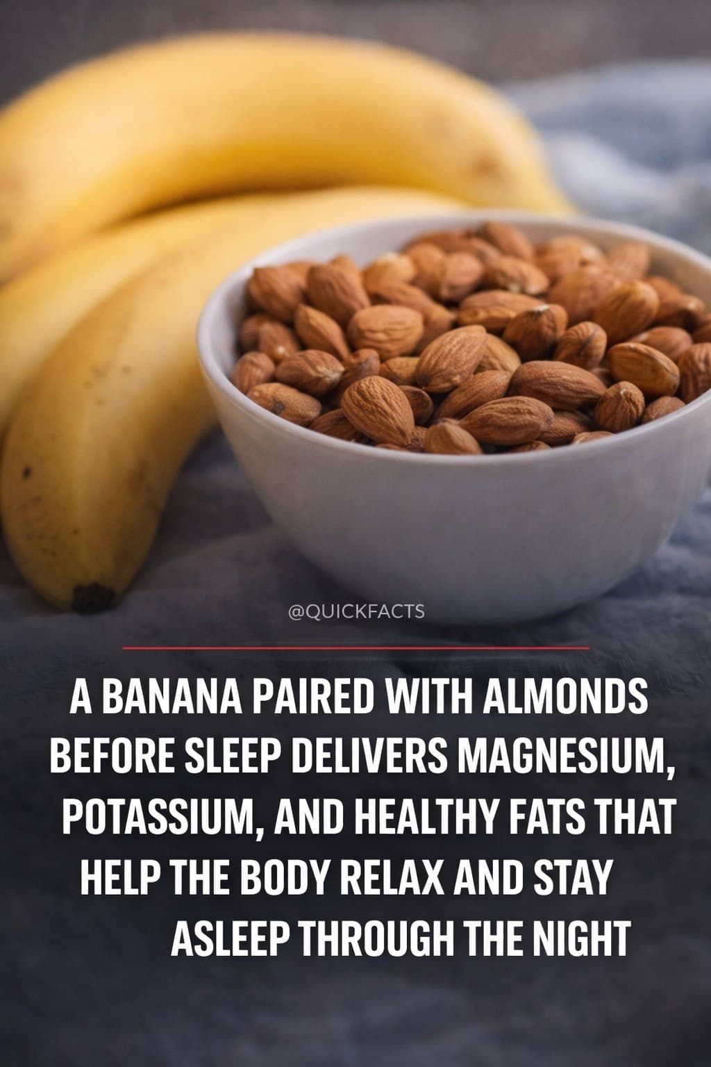 Eating a Banana With Almonds Before Bed May Help Your Body Relax and Stay Asleep Longer